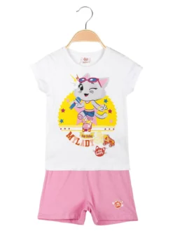 44 Gatti Completo corto bambina con stampa