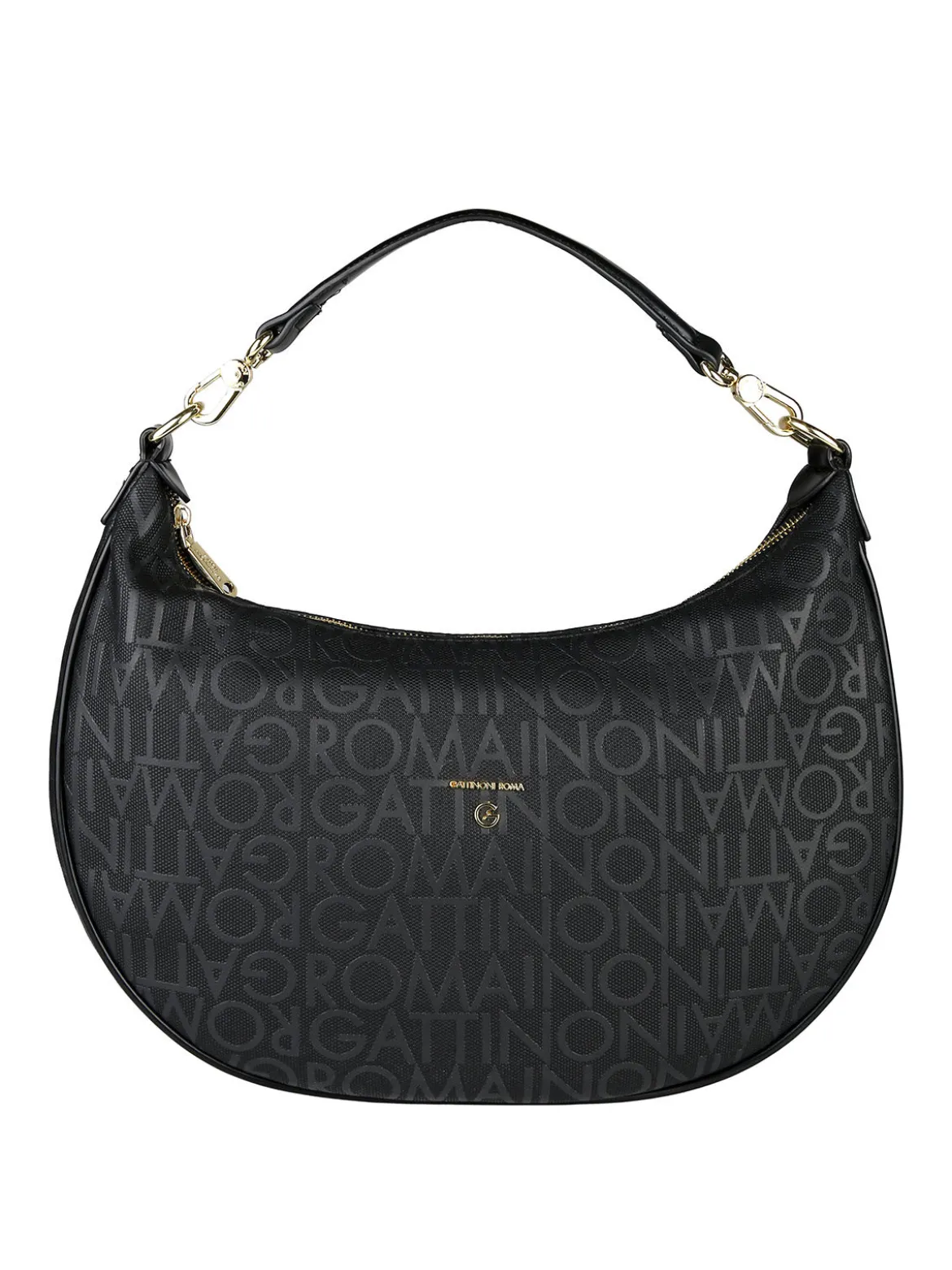 Gattinoni Borsa donna con stampe logo - nero