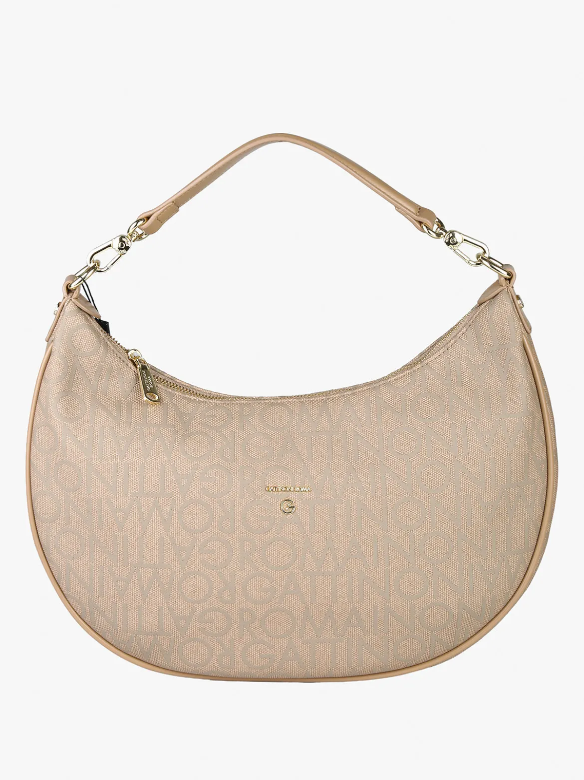 Gattinoni Borsa donna con stampe logo - taupe