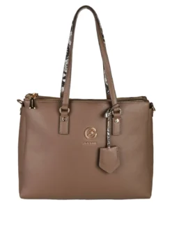 Gattinoni Borsa donna in ecopelle con doppi manici - marrone