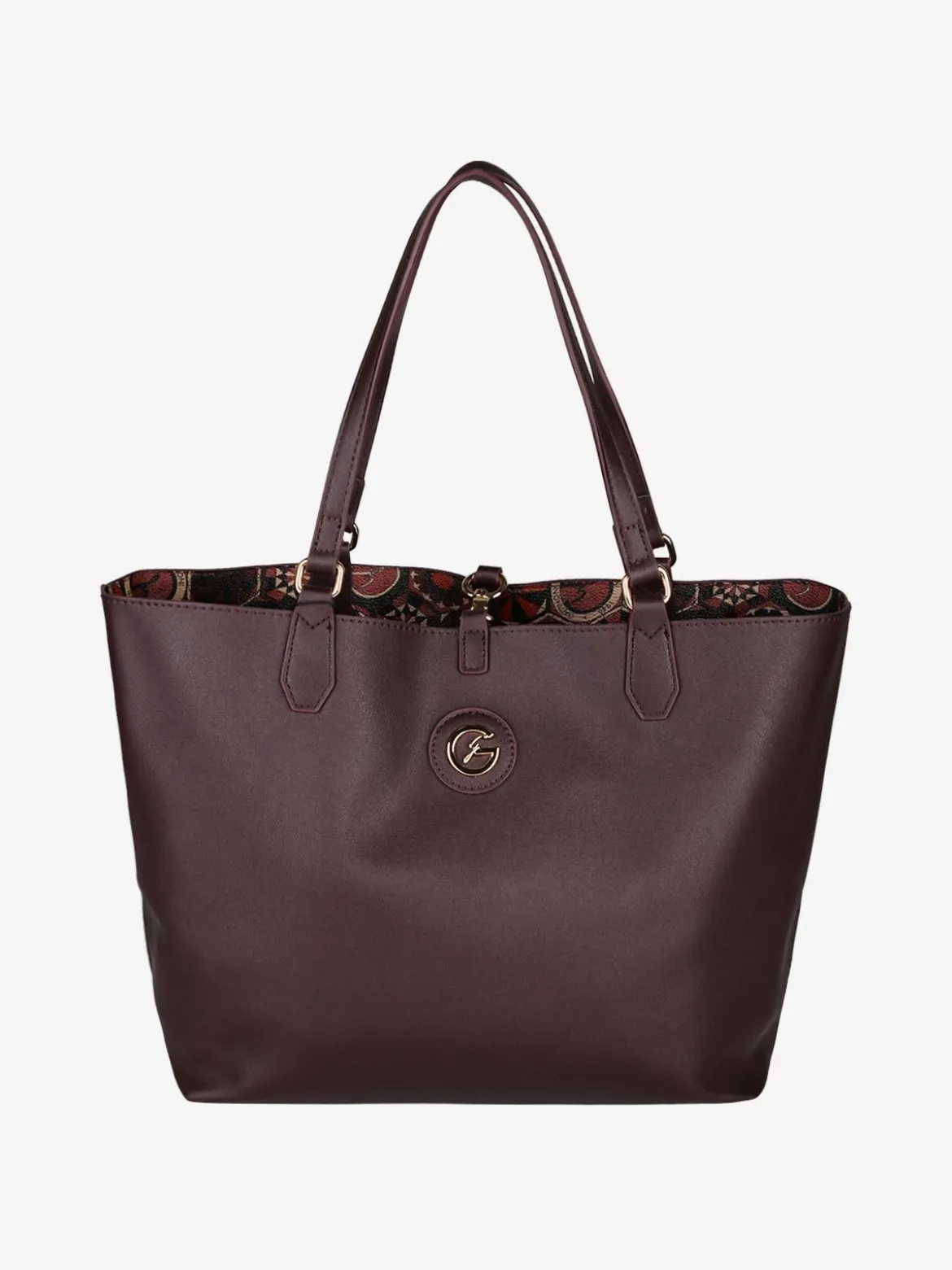 Gattinoni Borsa tote donna reversibile con pochette - bordeaux