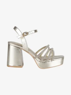 Gattinoni Sandali dorati con strass donna