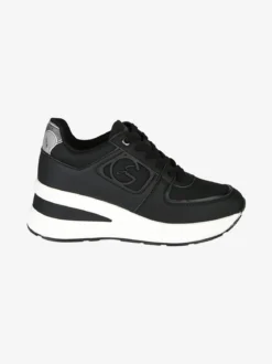 Gattinoni Sneakers donna con zeppa e dettagli effetto nabuck - nero