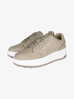 Gattinoni Sneakers donna stringate con platform - taupe