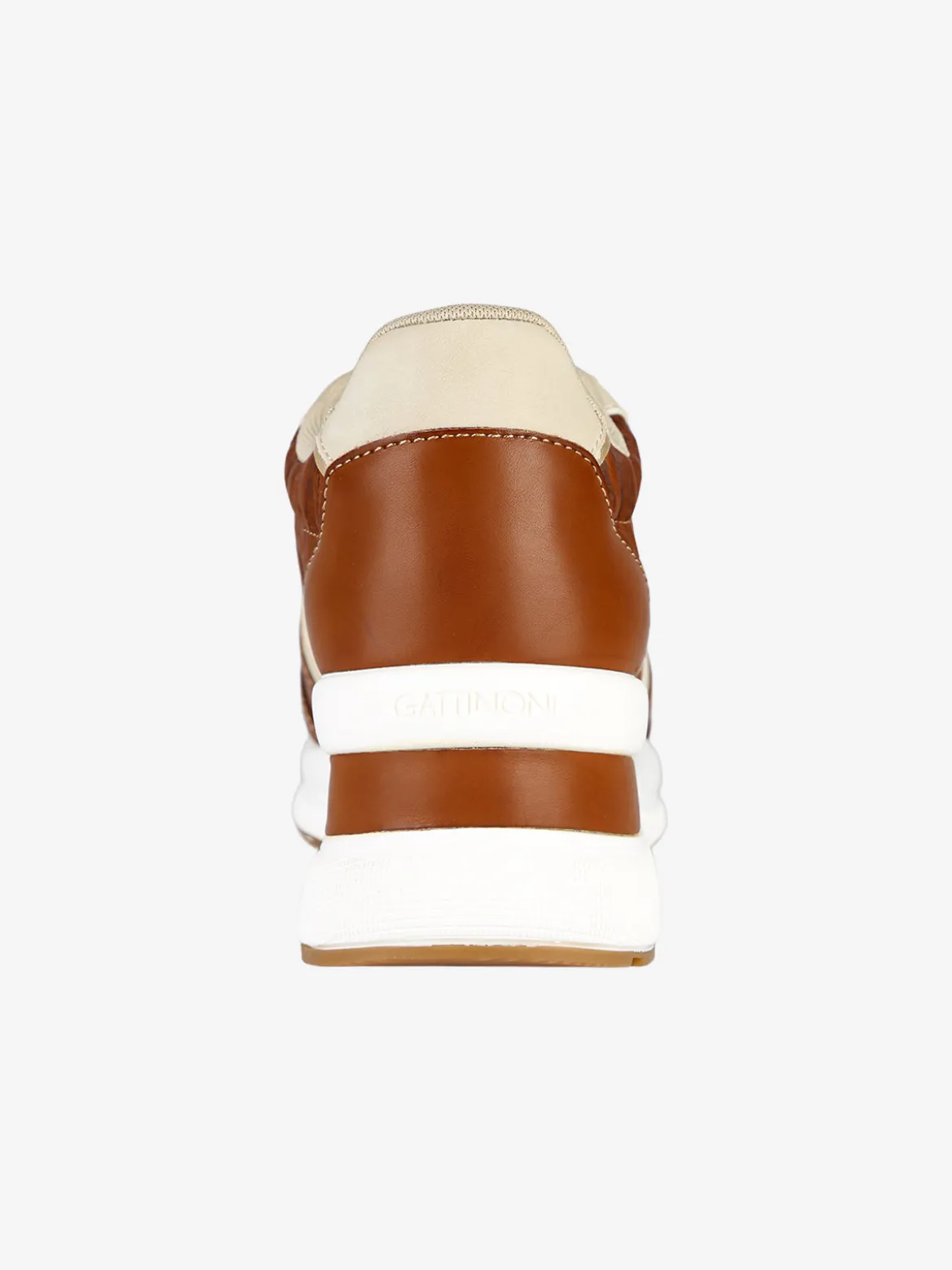 Gattinoni Sneakers donna stringate con zeppa - marrone