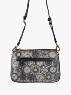Gattinoni Tracolla donna multitasche con stampe - nero