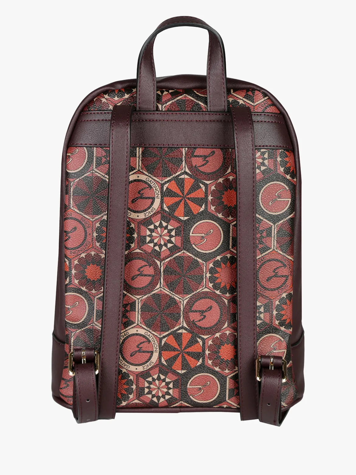 Gattinoni Zainetto donna con stampe geometriche - bordeaux