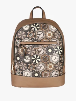 Gattinoni Zainetto donna con stampe geometriche - taupe