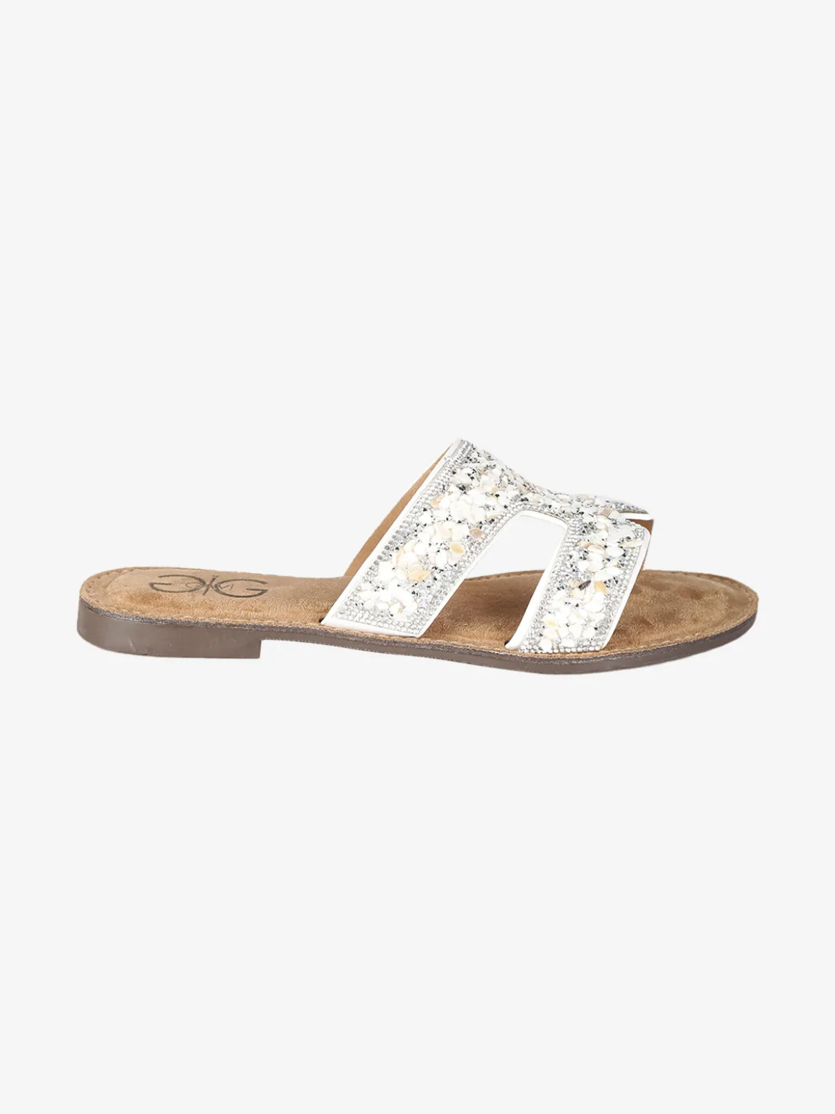 Gavi Ciabatte donna con strass e pietre colorate