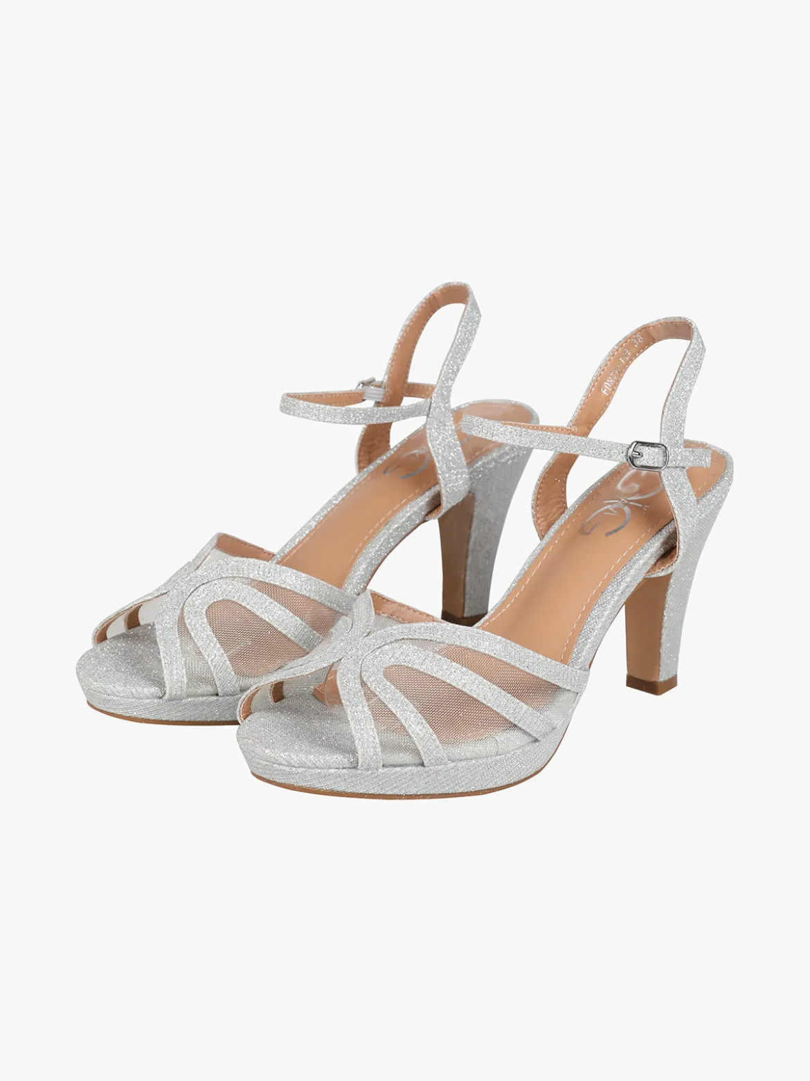 Gavi Sandali donna glitter con tacco e plateau