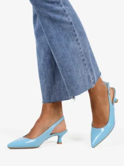 Gavi Slingback donna in vernice con tacco a rocchetto