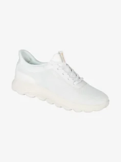 Geox D SPHERICA PLUS Sneakers donna con lacci elastici - bianco