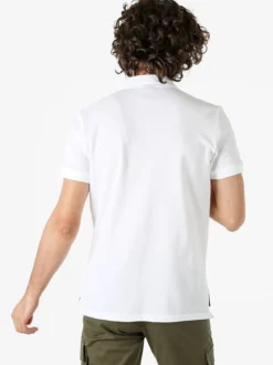 Geox Polo da uomo in cotone a maniche corte - bianco