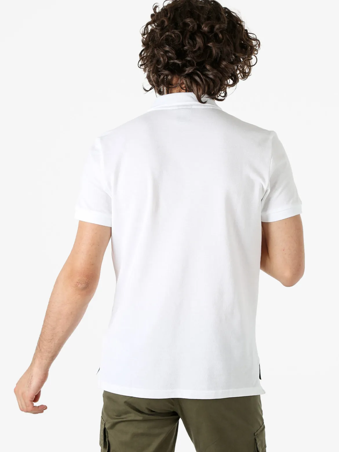Geox Polo da uomo in cotone a maniche corte - bianco