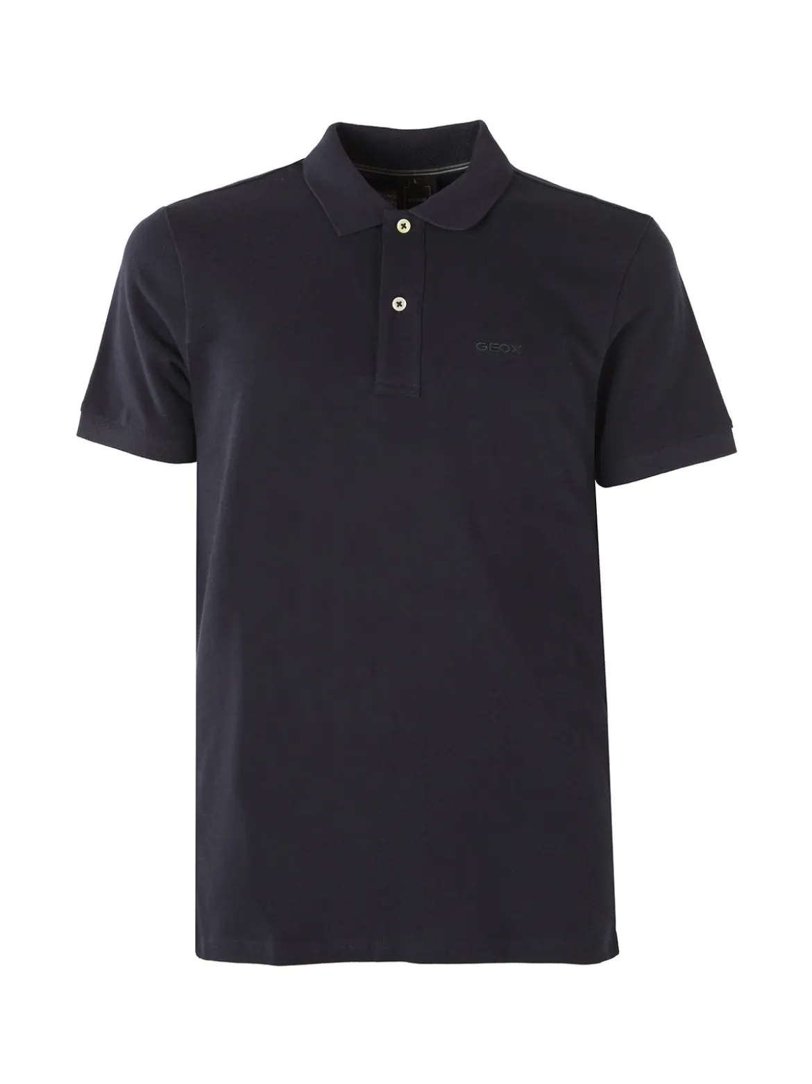 Geox Polo da uomo in cotone a maniche corte - blu scuro