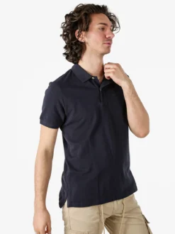 Geox Polo da uomo in cotone a maniche corte - blu scuro