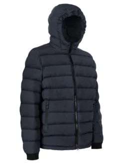 Geox SPHERICA Giubbotto imbottito da uomo con cappuccio e zip - nero