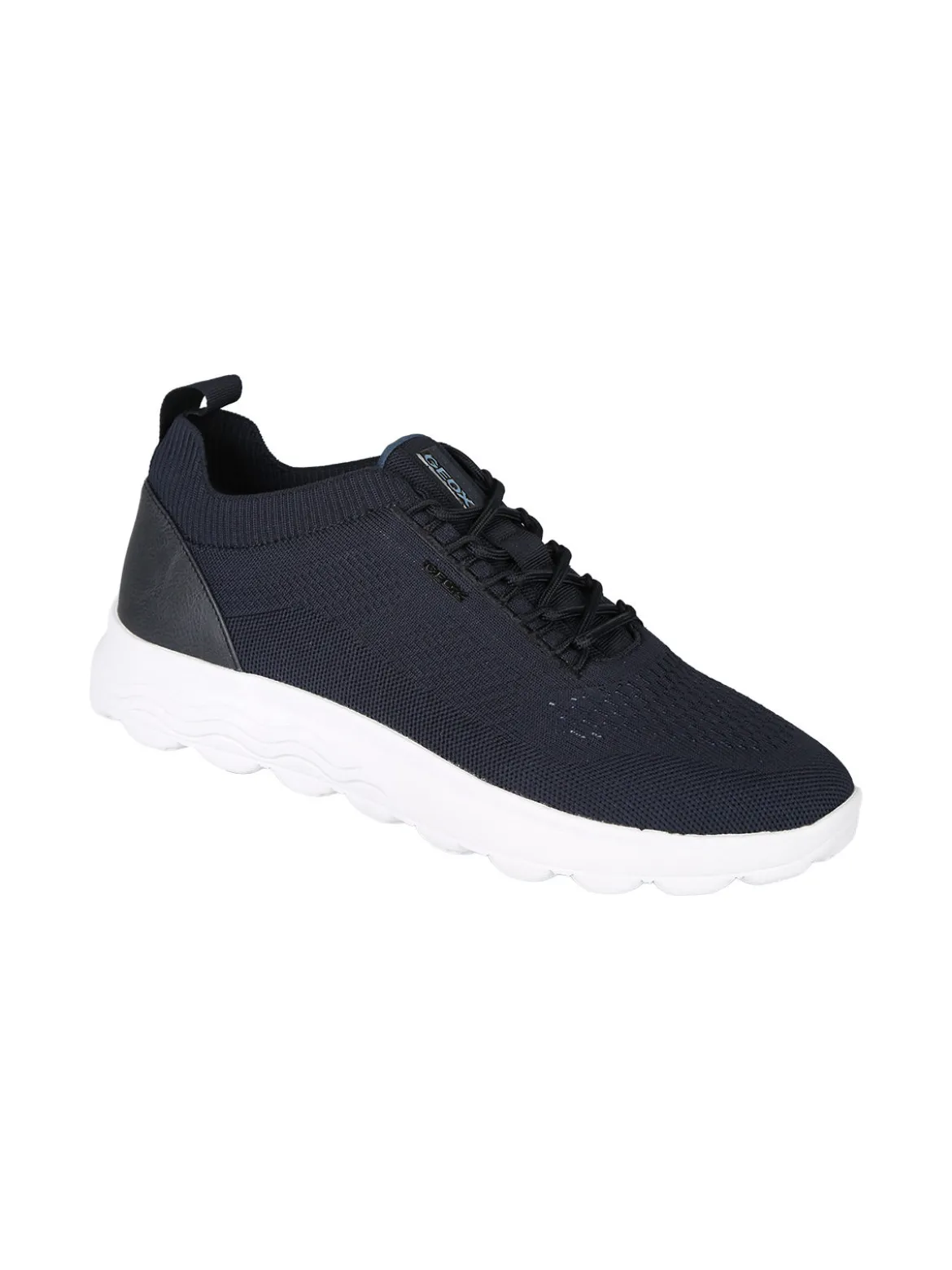 Geox SPHERICA Sneakers uomo stringate in maglia - blu scuro