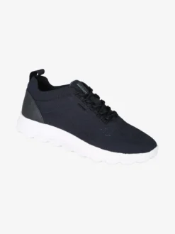 Geox SPHERICA Sneakers uomo stringate in maglia - blu scuro