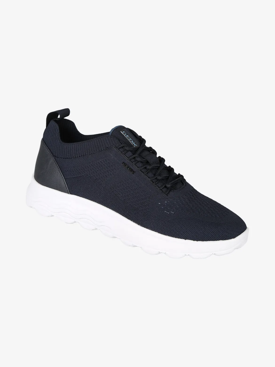 Geox SPHERICA Sneakers uomo stringate in maglia - blu scuro