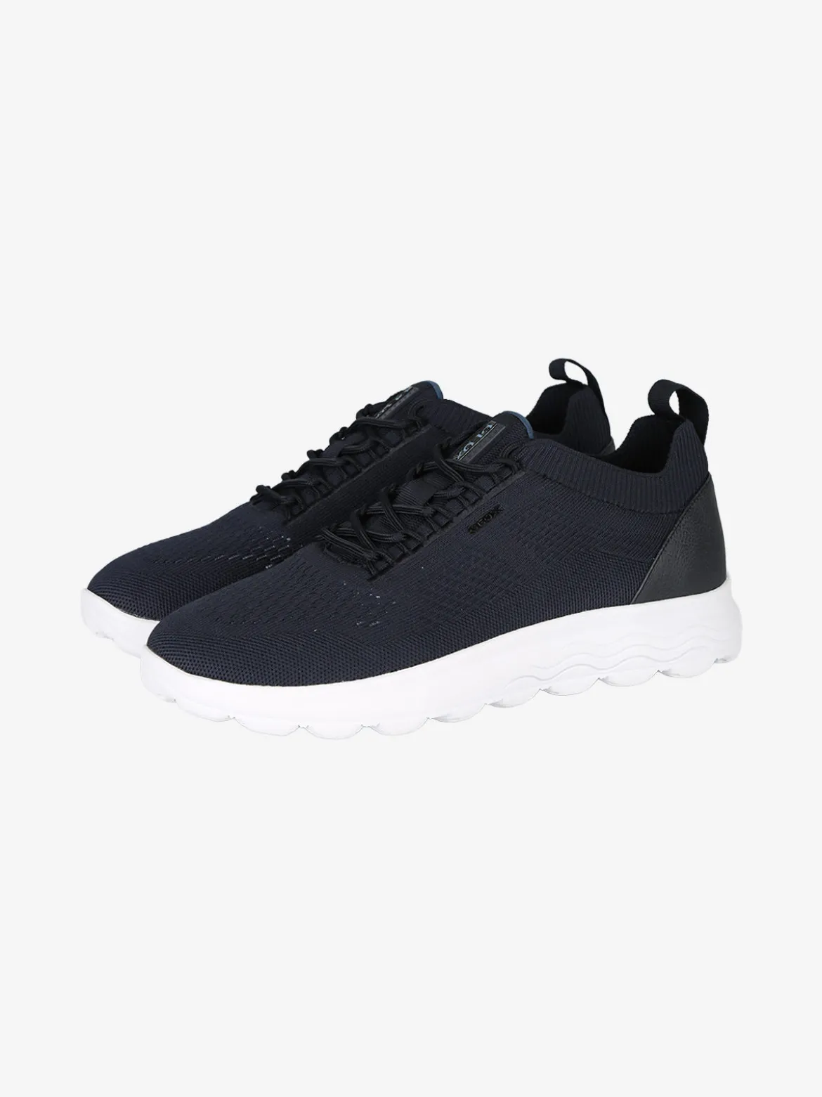 Geox SPHERICA Sneakers uomo stringate in maglia - blu scuro