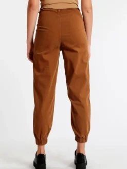 Ghiaccio&Limone Pantaloni in cotone a vita alta con polsino