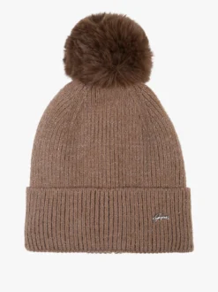 Gian Marco Venturi Cappello donna lurex in maglia con pompon - rosso