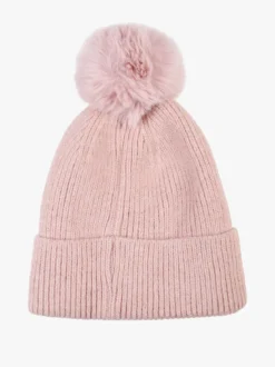 Gian Marco Venturi Cappello donna lurex in maglia con pompon - rosa