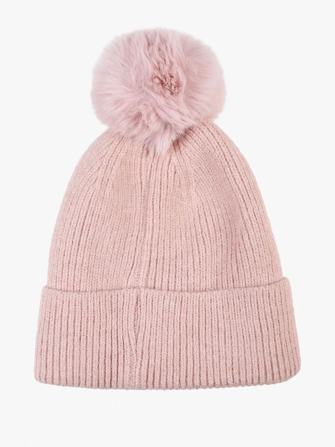 Gian Marco Venturi Cappello donna lurex in maglia con pompon - rosa