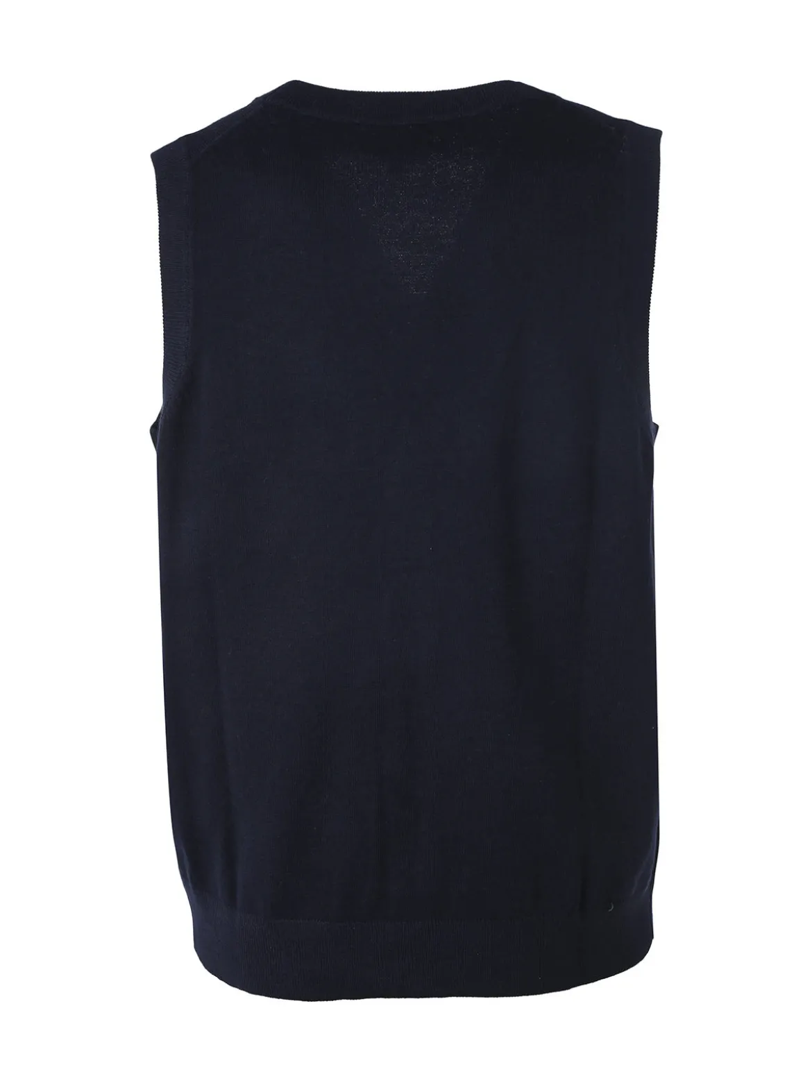 Gian Marco Venturi Gilet da uomo in maglia misto lana con bottoni - blu scuro