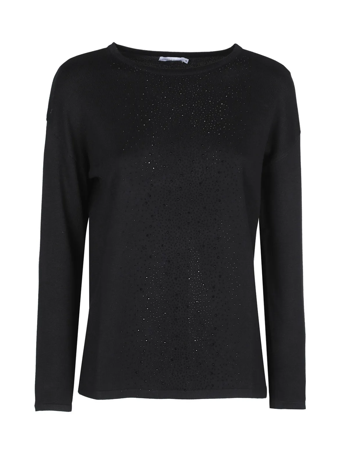 Gian Marco Venturi Maglia girocollo da donna con strass centrali