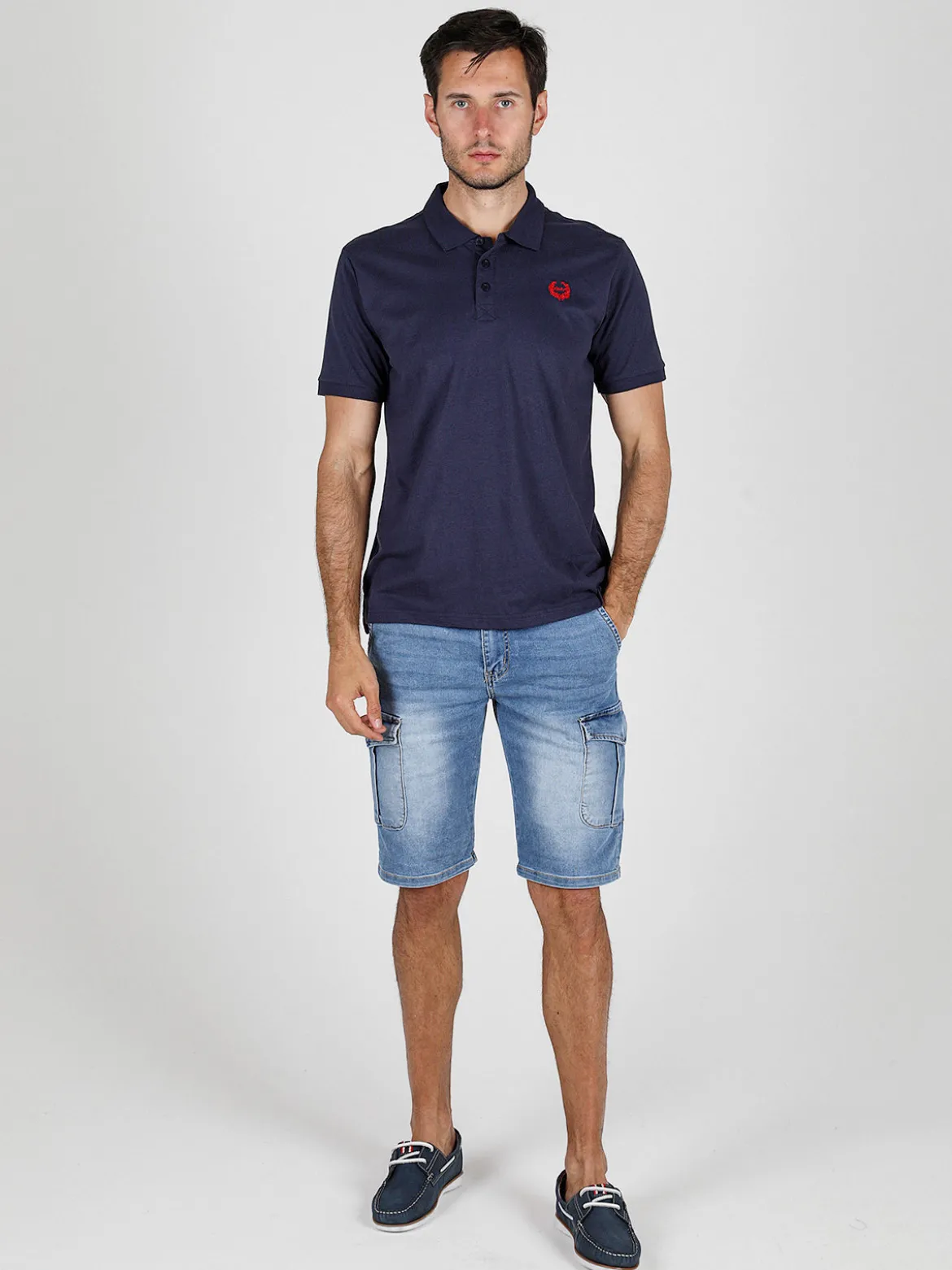 Gian Marco Venturi Polo da uomo in cotone a maniche corte