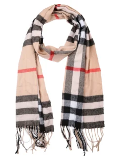 Gian Marco Venturi Sciarpa scozzese da uomo - beige