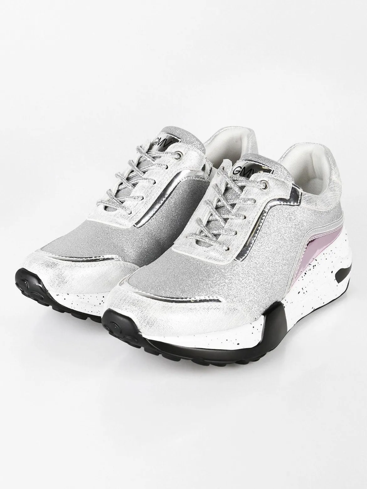 Gian Marco Venturi Sneakers glitter con zeppa