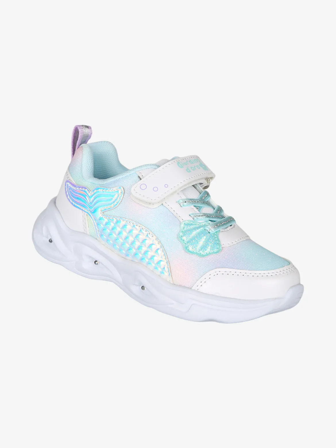 Giardino D'Oro Sneakers da bambina con luci e cinturino a strappo - azzurro