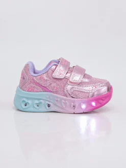 Giardino D'Oro Sneakers da bambina con luci e strappi - rosa