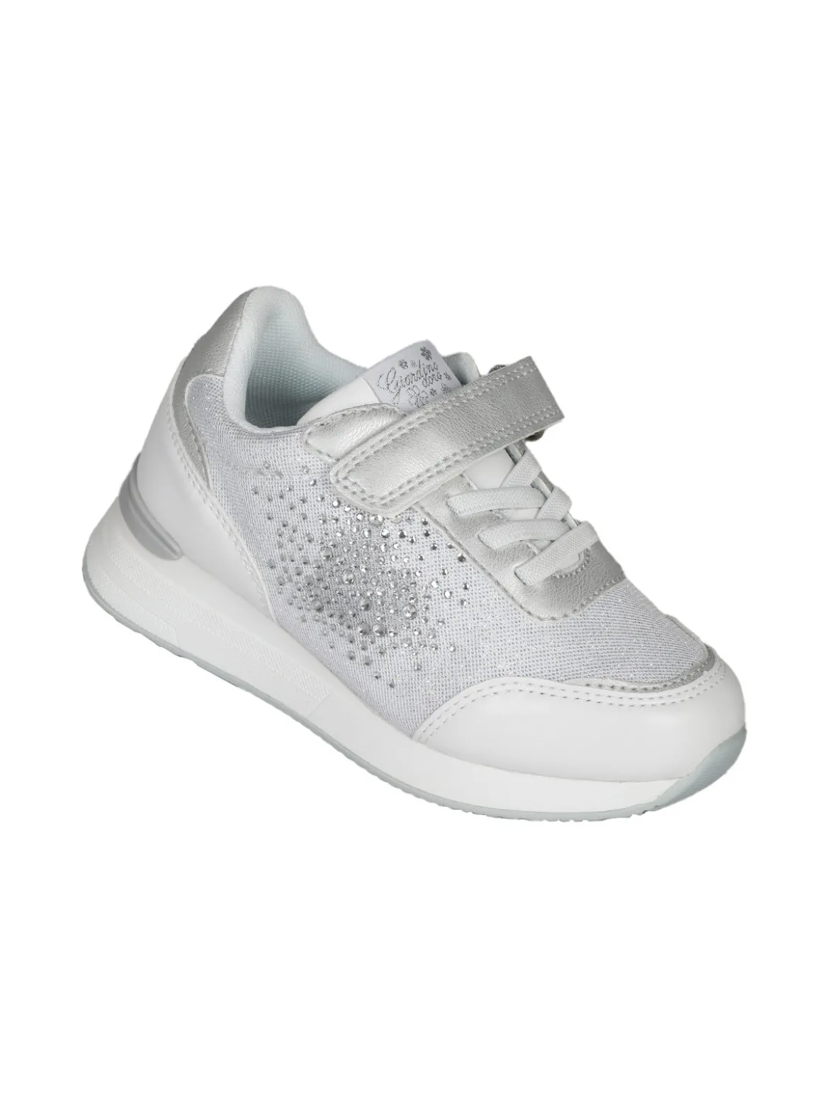 Giardino D'Oro Sneakers da bambina con zeppa e strass