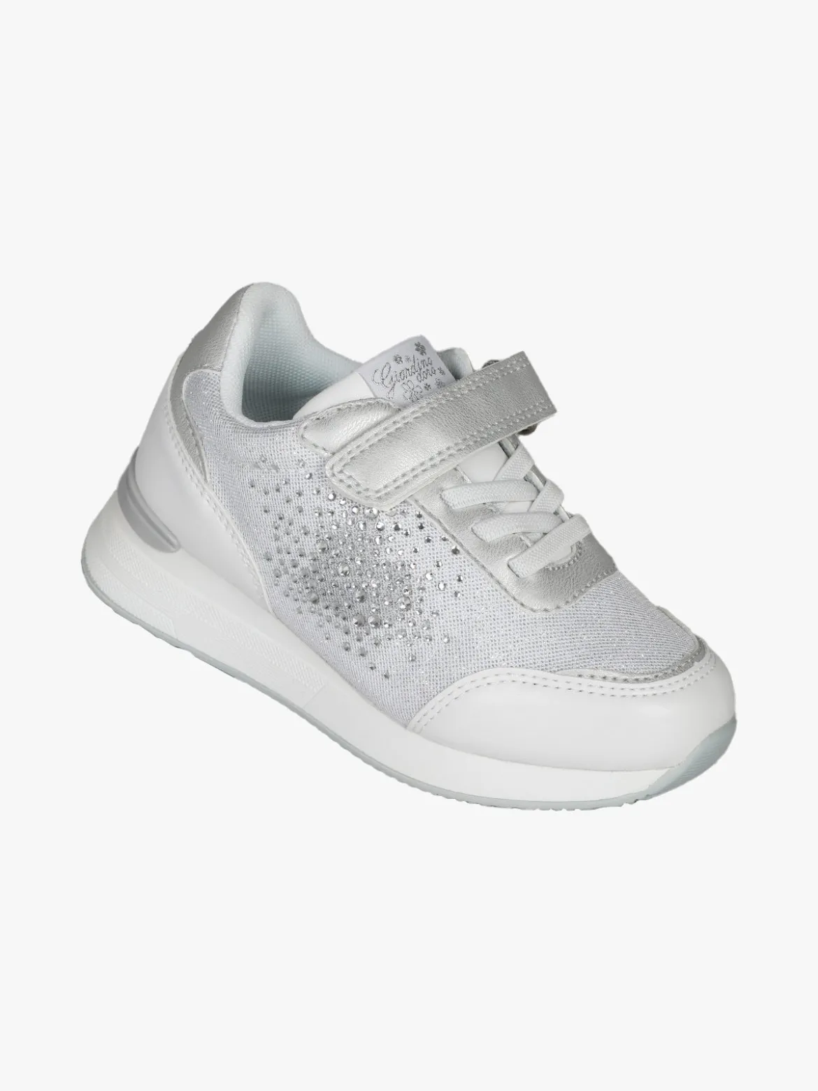 Giardino D'Oro Sneakers da bambina con zeppa e strass