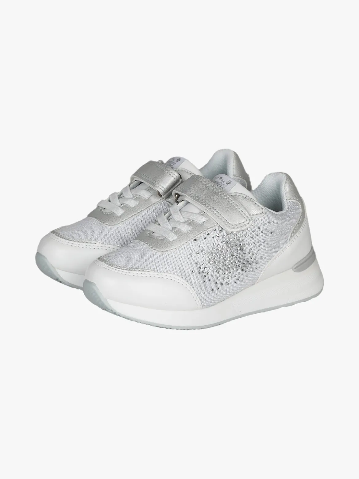 Giardino D'Oro Sneakers da bambina con zeppa e strass