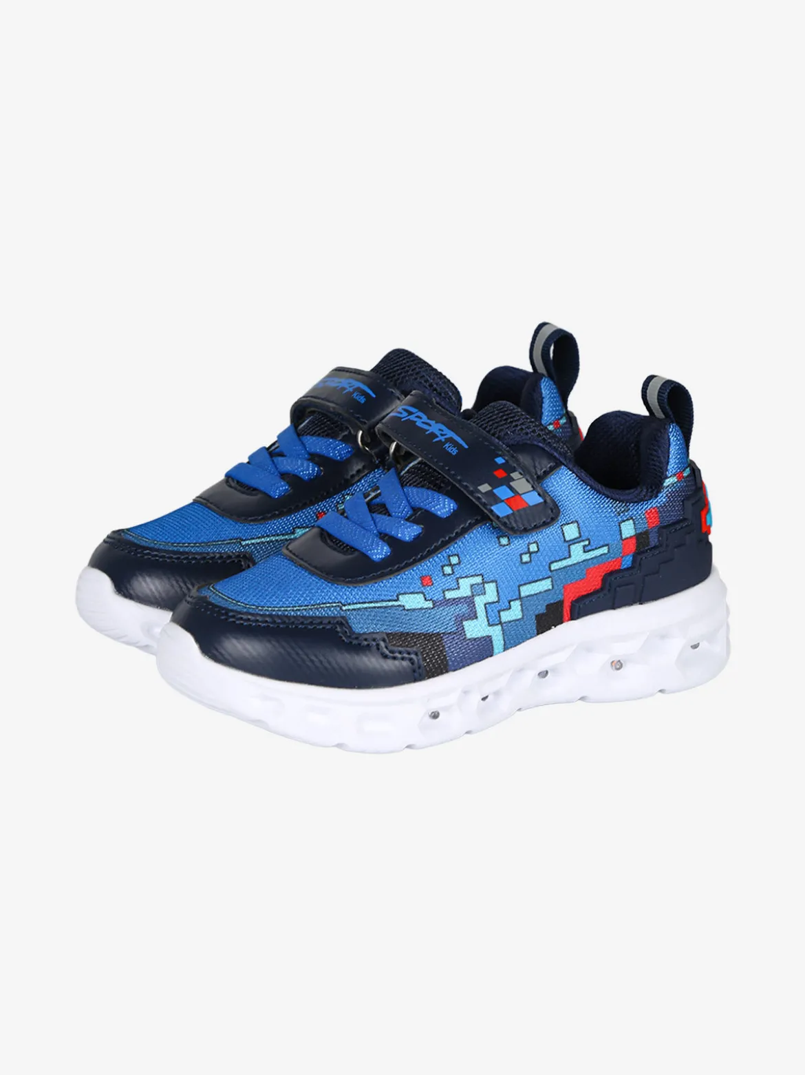 Giardino D'Oro Sneakers da bambino con cinturino a strappo e luci - blu