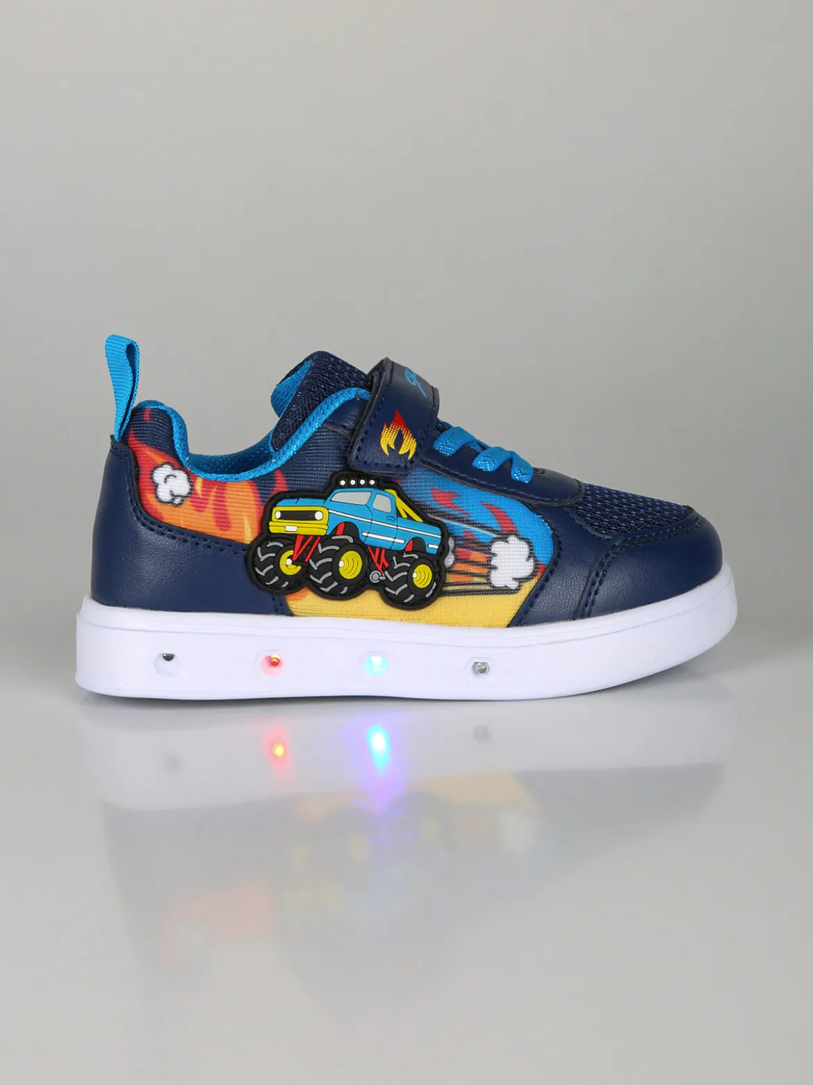 Giardino D'Oro Sneakers da bambino con luci e cinturino a strappo - blu