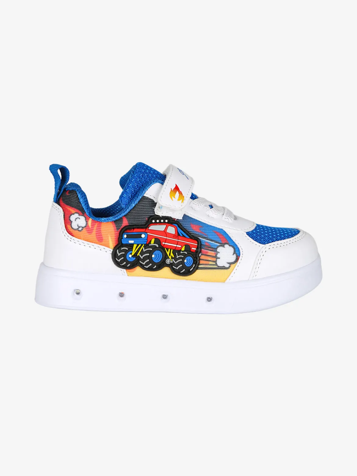 Giardino D'Oro Sneakers da bambino con luci e cinturino a strappo - bianco