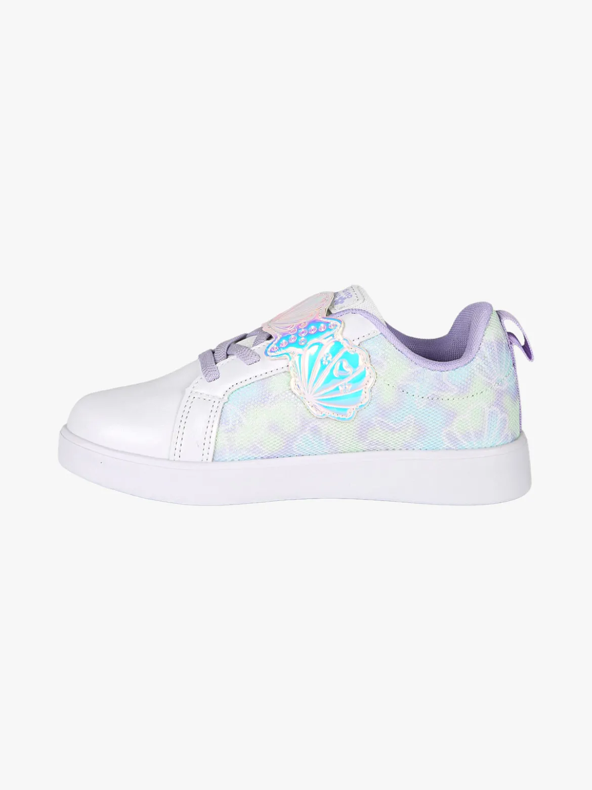 Giardino D'Oro Sneakers da ragazza basse con strappo e luci - bianco