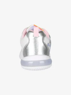 Giardino D'Oro Sneakers da ragazza con luci e cinturino a strappo - bianco
