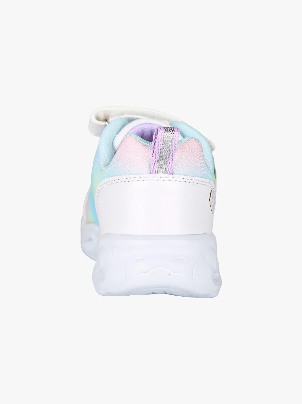 Giardino D'Oro Sneakers da ragazza con luci e cinturino a strappo - bianco