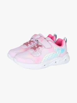 Giardino D'Oro Sneakers da ragazza con luci e cinturino a strappo - rosa
