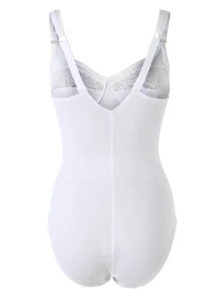 Gios 978 Body donna con pizzo COPPA B - bianco