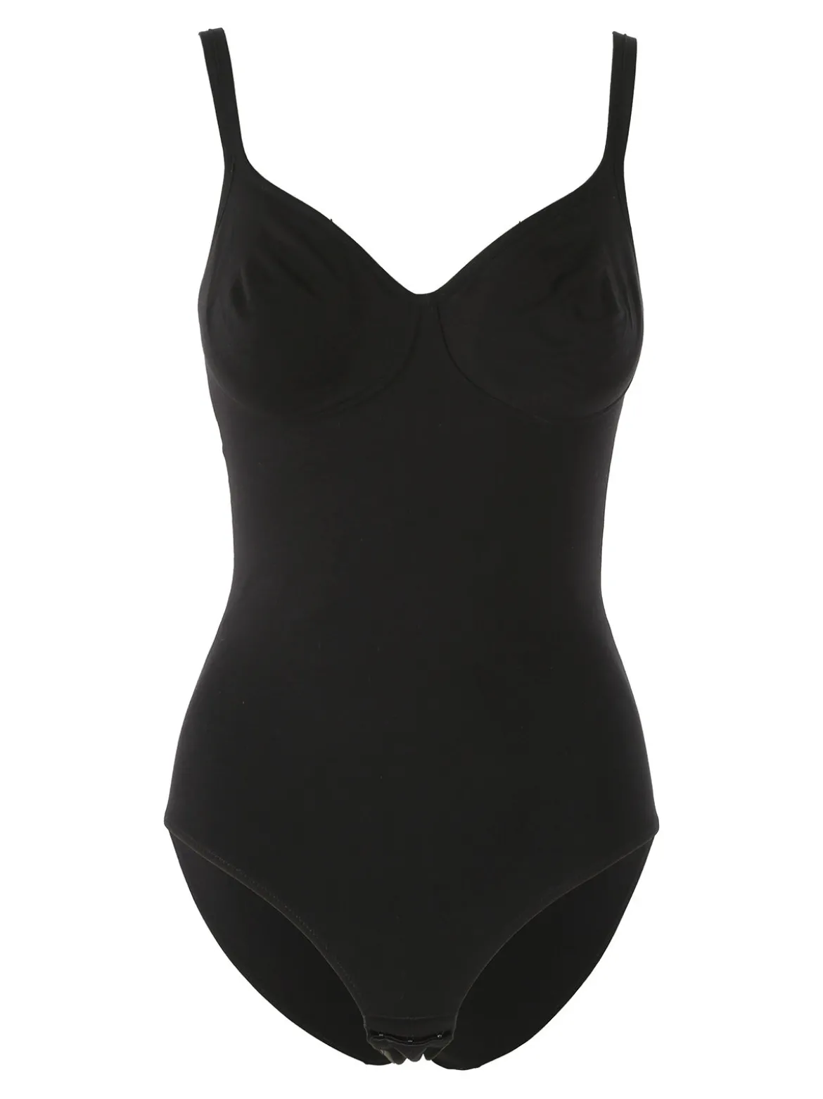 Gios PEONIA Body donna in cotone con coppe preformate COPPA B - nero