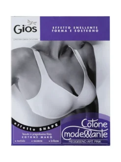 Gios PINK Reggiseno con coppe preformate in cotone makò COPPA B - nero