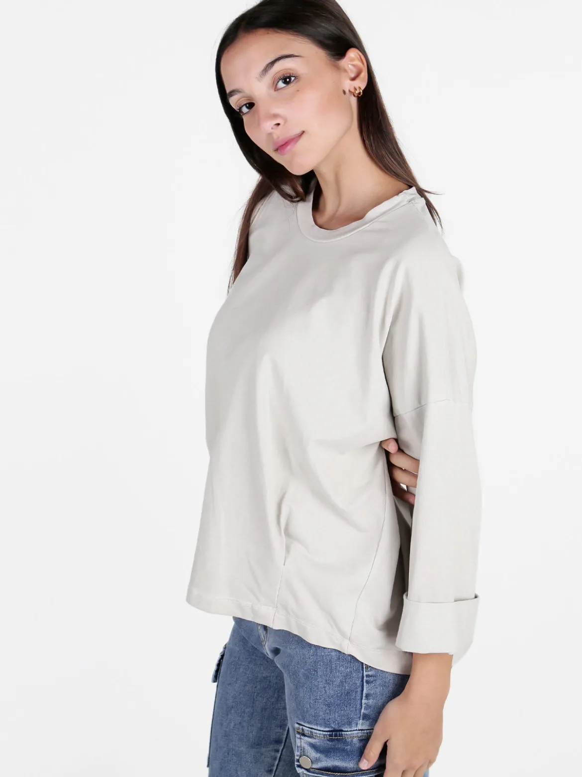 Gioya Felpa leggera da donna oversize